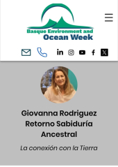 Giovanna Rodríguez en la Basque Enviroment and ocean week